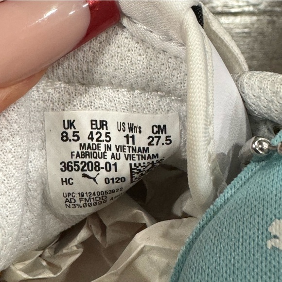 Puma Smash V2 White/Black Leather Sneaker Size 11 Women - Picture 11 of 11